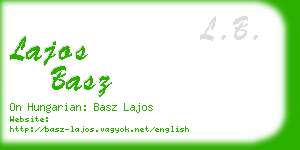 lajos basz business card